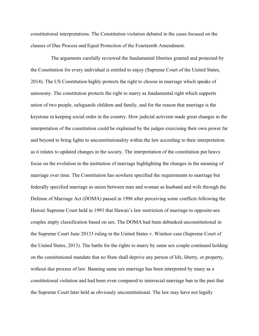 Part A: the Obergefell Et Al V. Hodges Case
