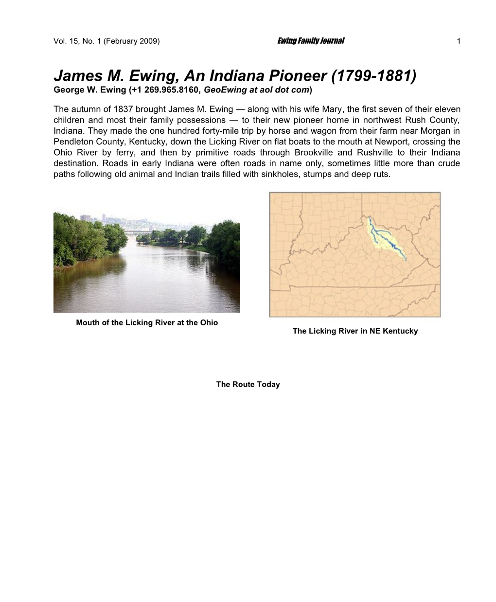 James M. Ewing, an Indiana Pioneer (1799-1881)
