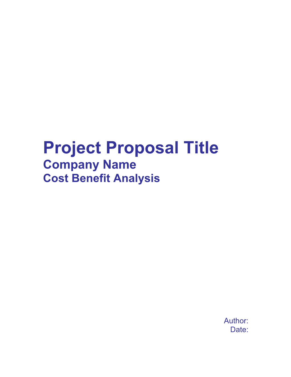 Project Proposal Title