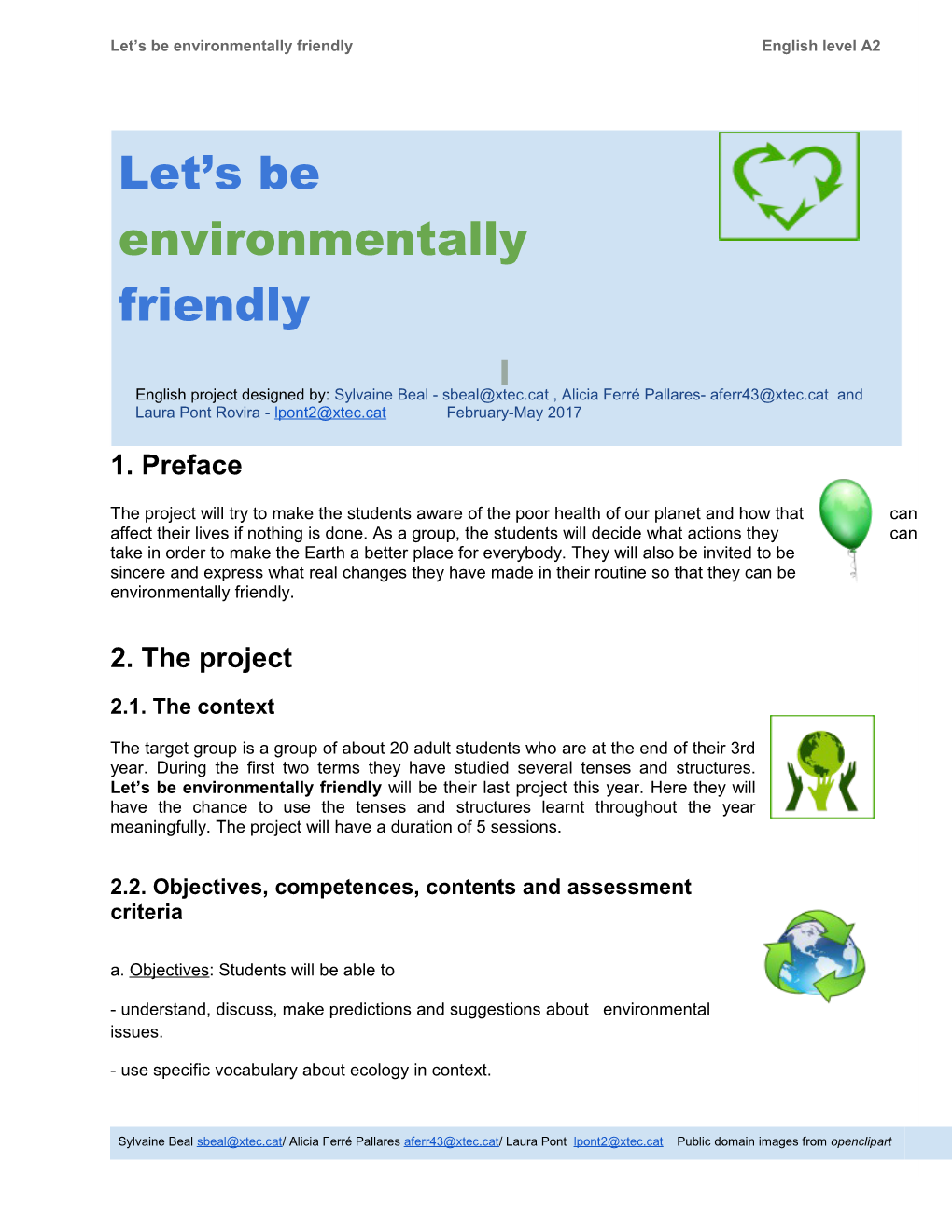 Let S Be Environmentally Friendly English Level A2