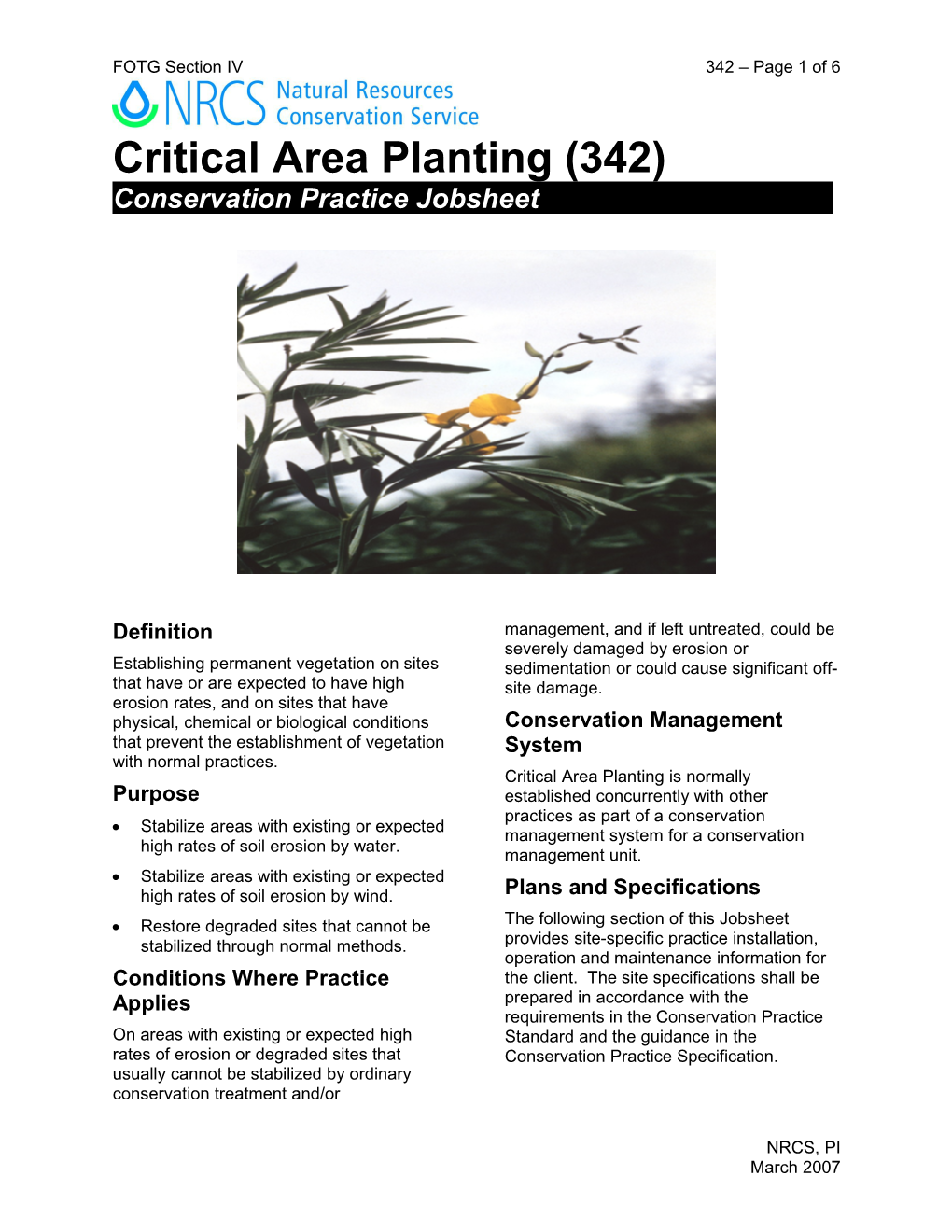 Critical Area Planting (342) s1