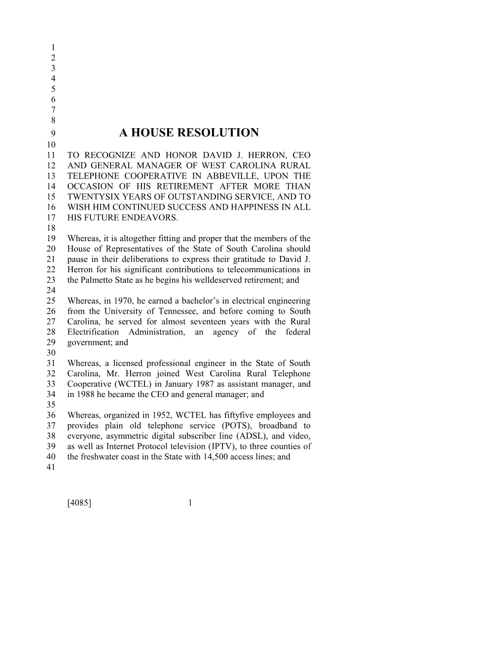 A House Resolution s14