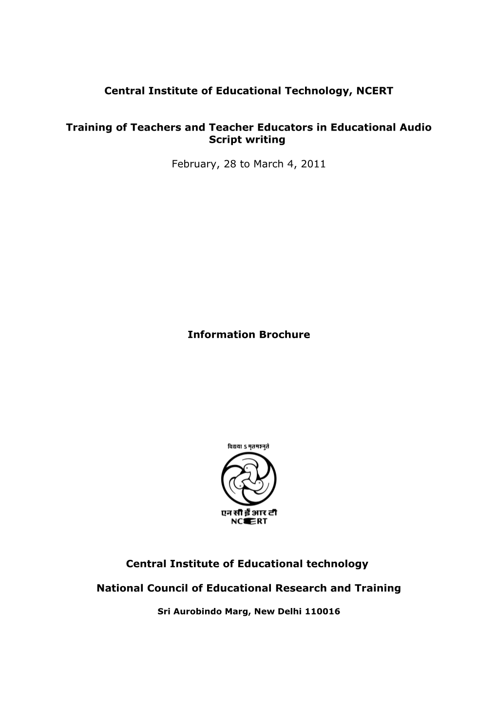 Workshop on Research Methodology for ICT in Education