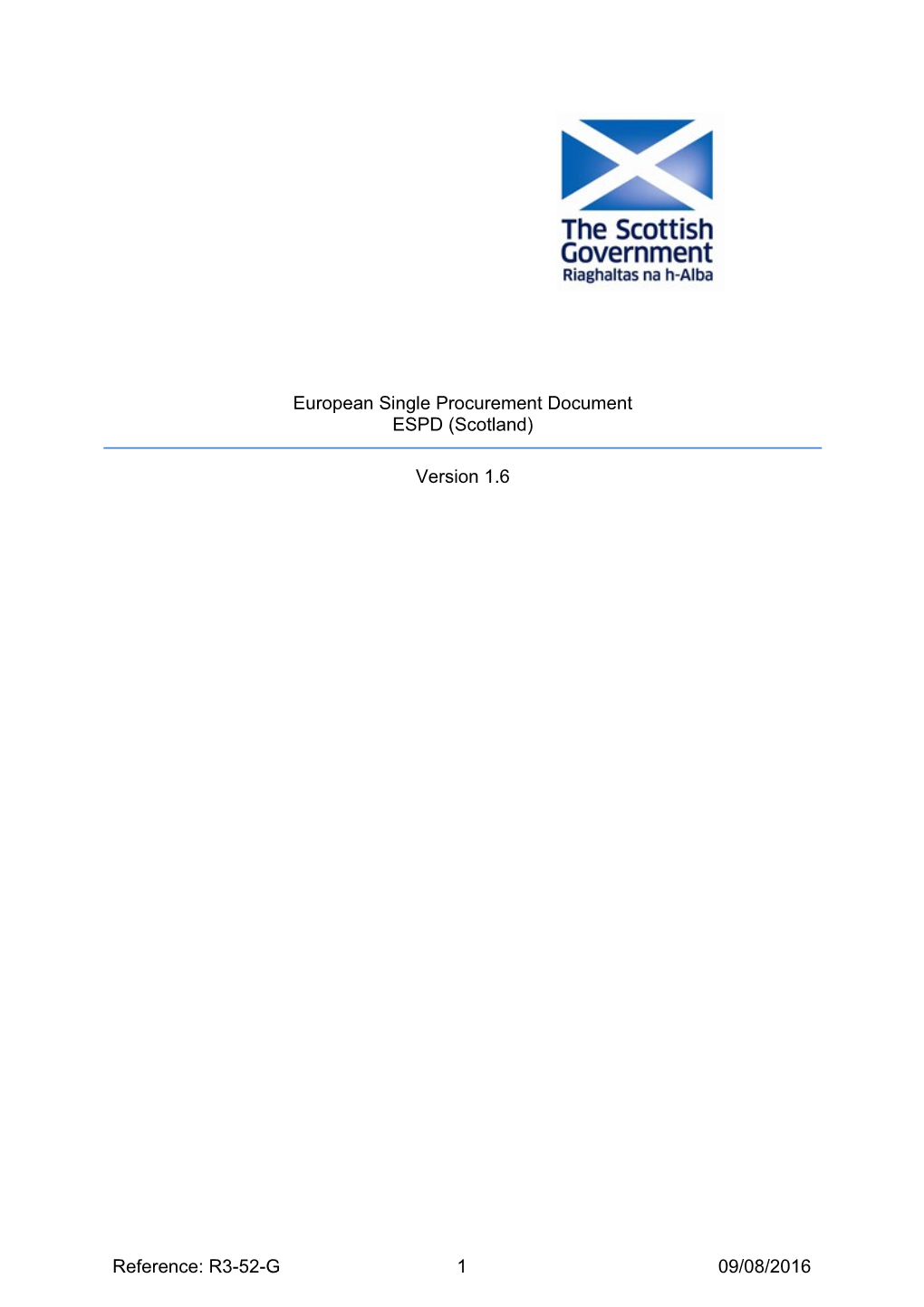 European Single Procurement Document (Scotland)