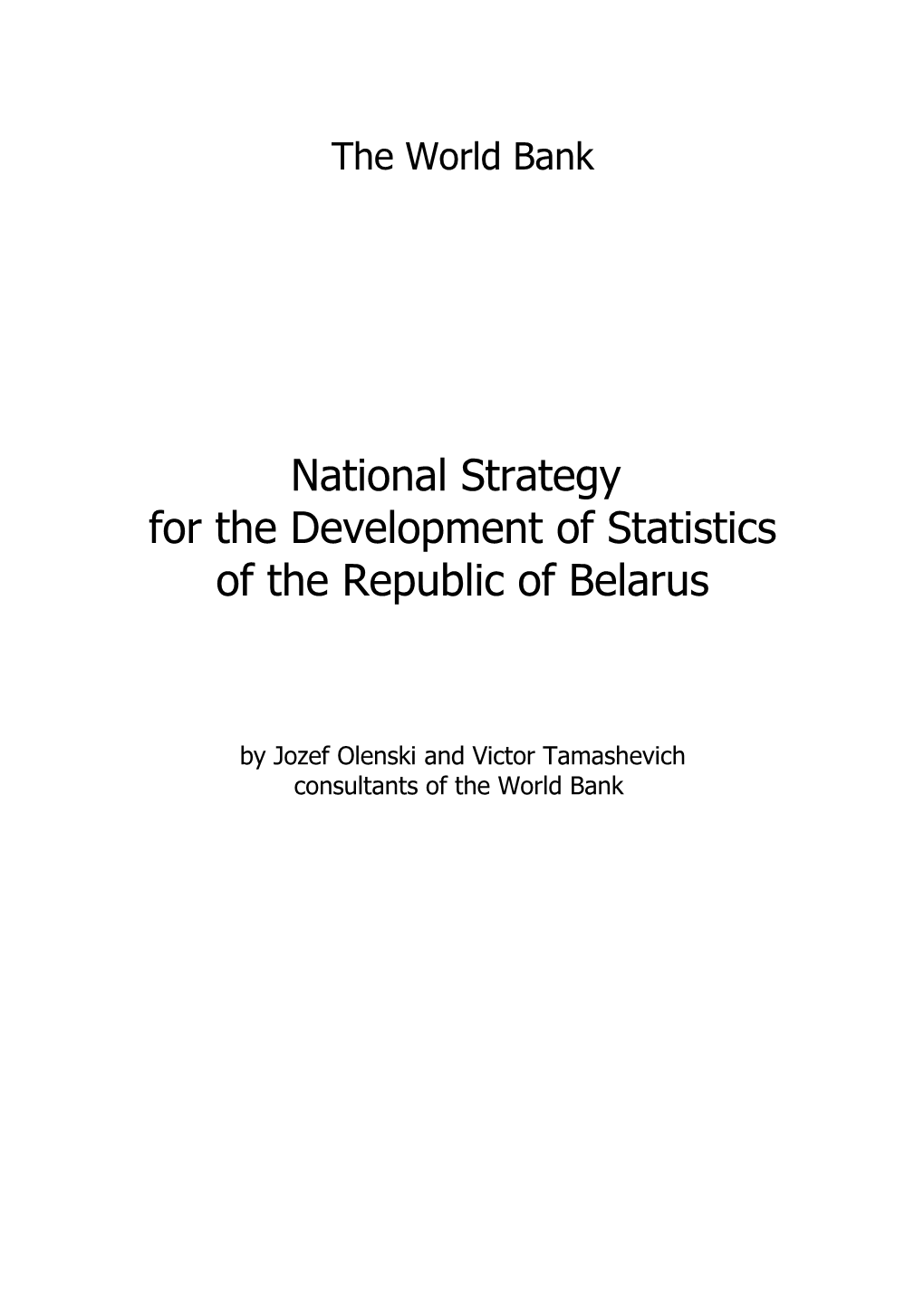 National Strategy for The