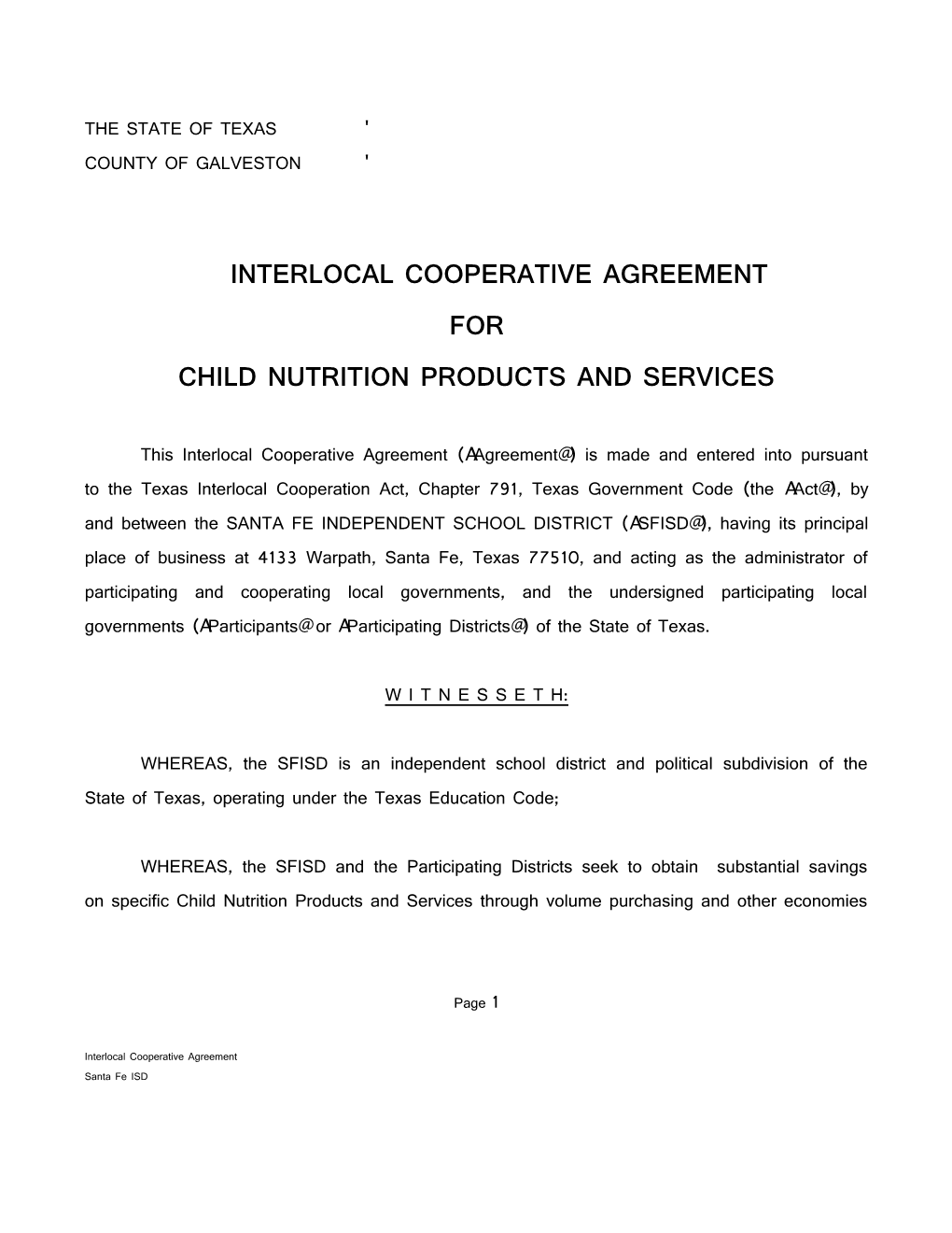 Child Nutrition Products and Services