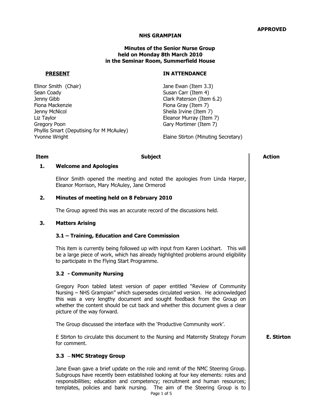 Minutes of NHS Grampian Audit Committee s1