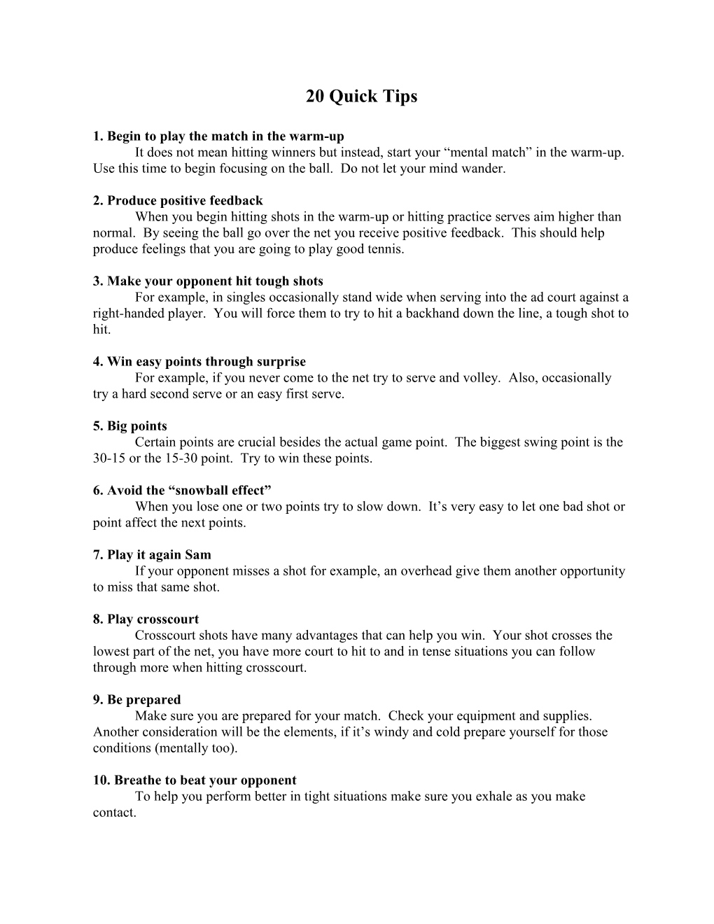 H101 Pressure Buster Worksheet