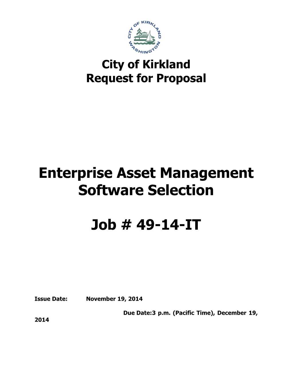 RFP-Enterprise Asset Management Software