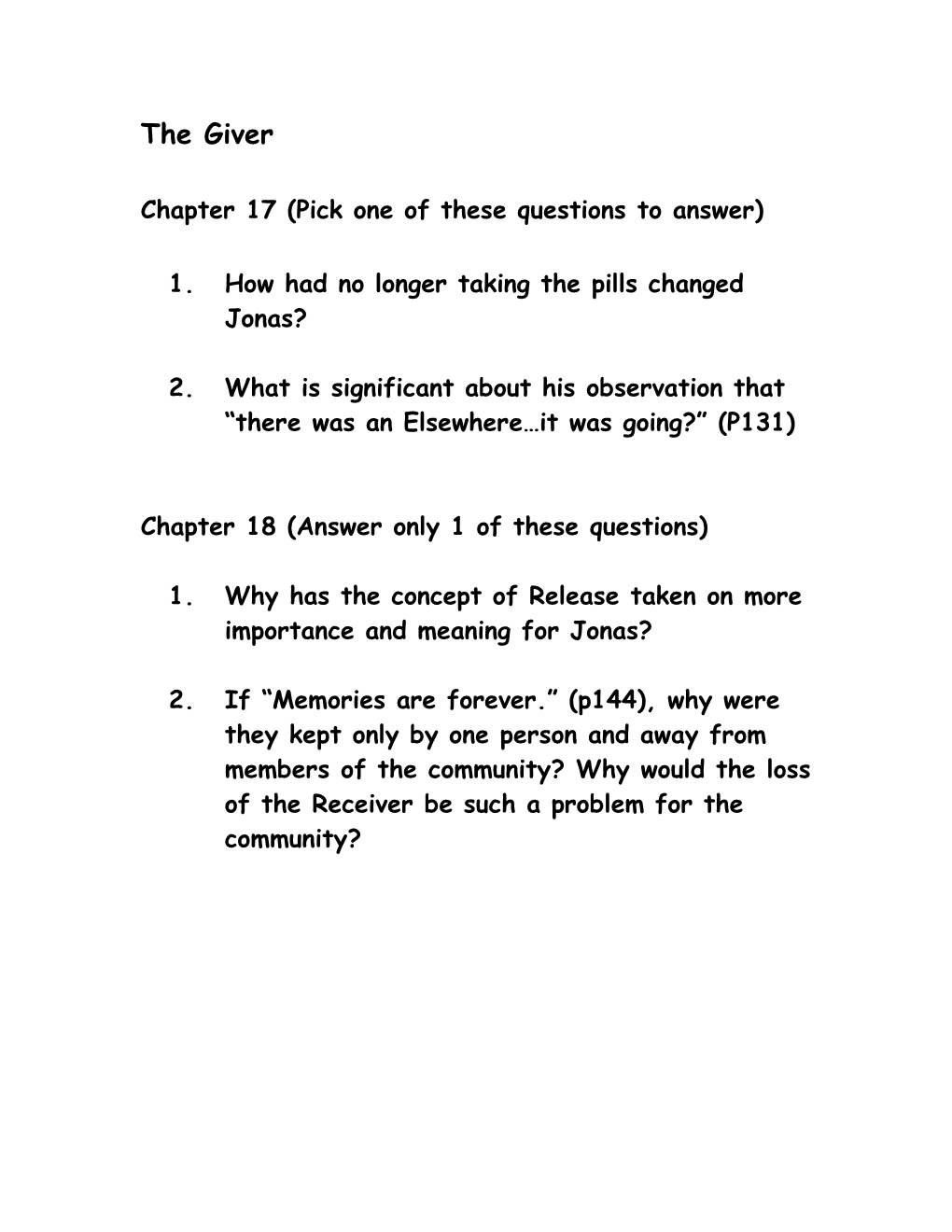 Chapter 17 (Pick One of These Questions to Answer)