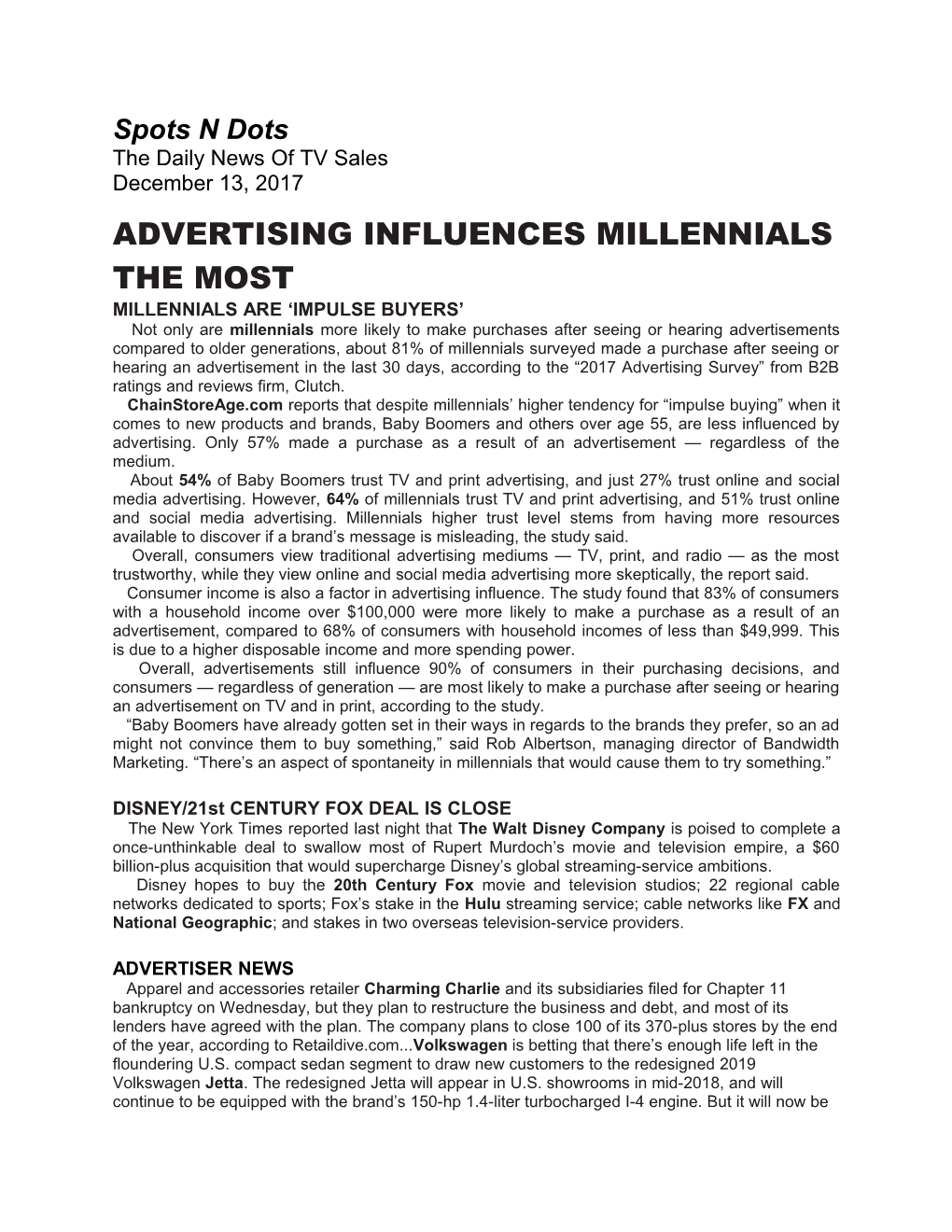 Advertising Influences Millennials the Most