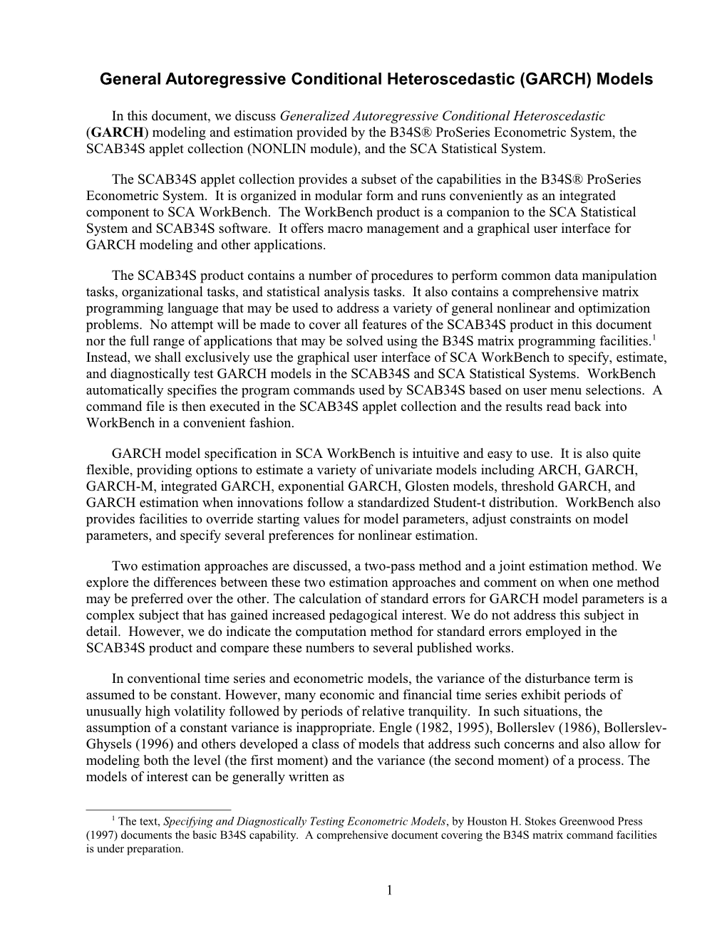 Nonlinear Capability in SCA Using the B34S Interface