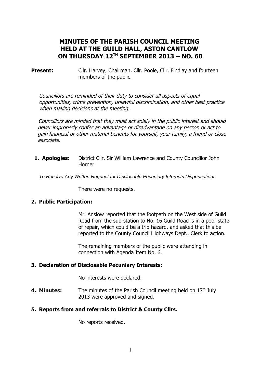 Minutes of the Parish Council Meeting s6