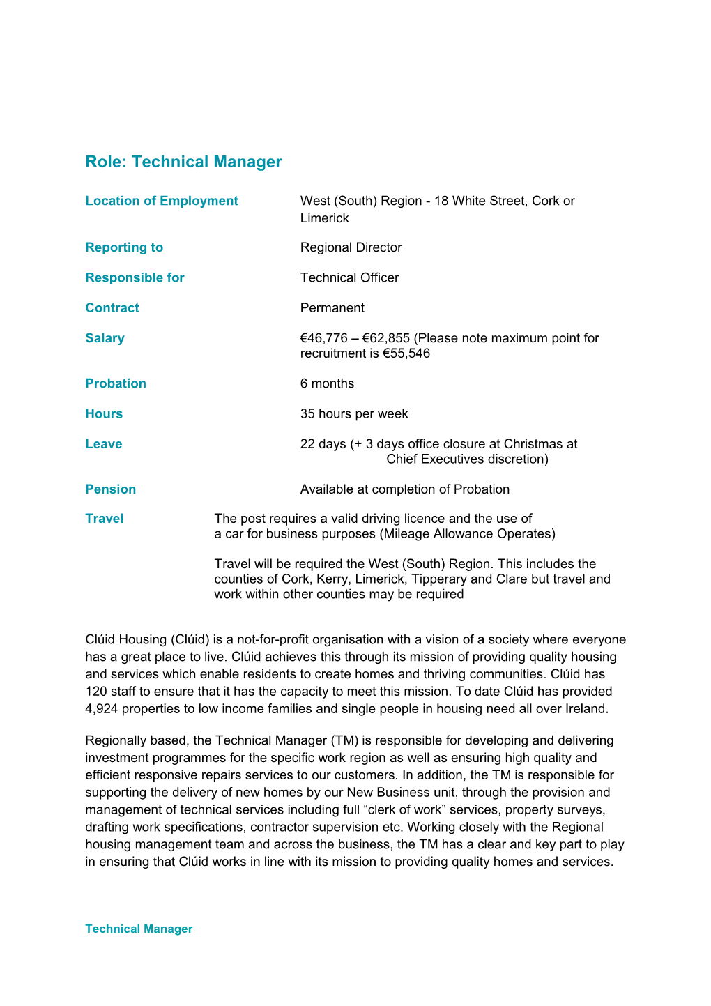 Role: Technical Manager