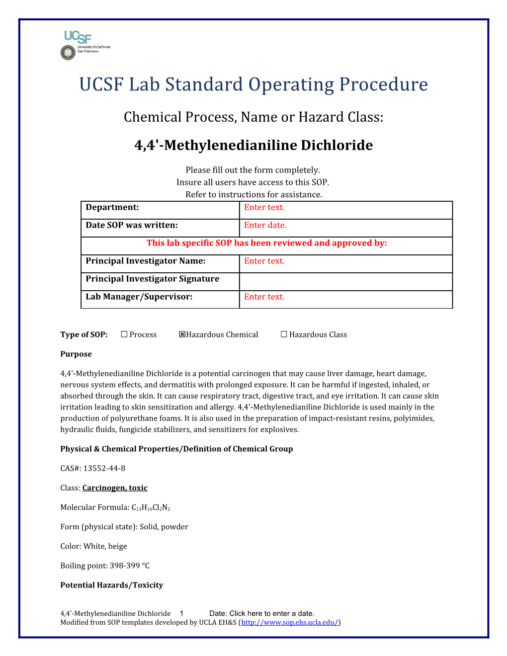 UCSF Lab Standard Operating Procedure s40
