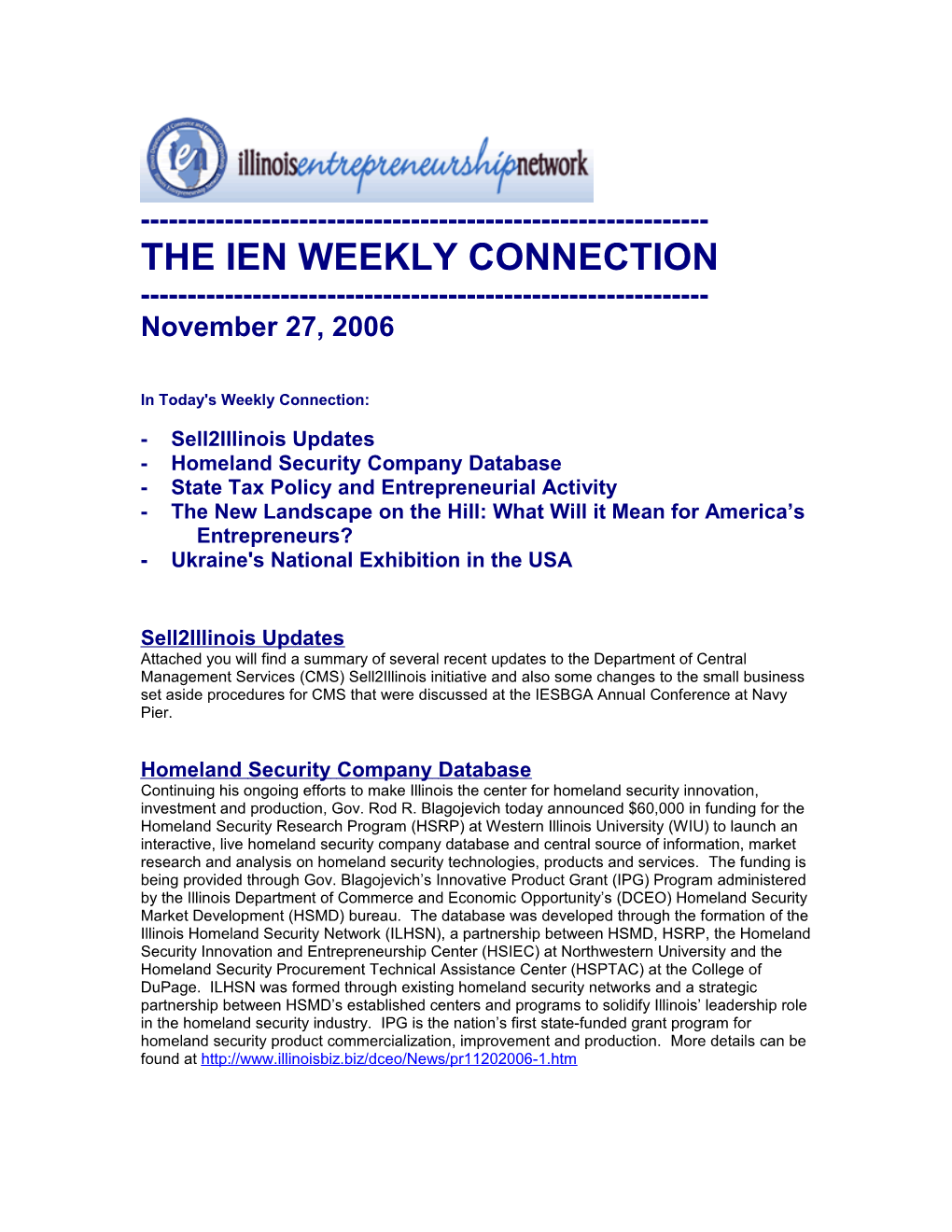The Ien Weekly Connection s8