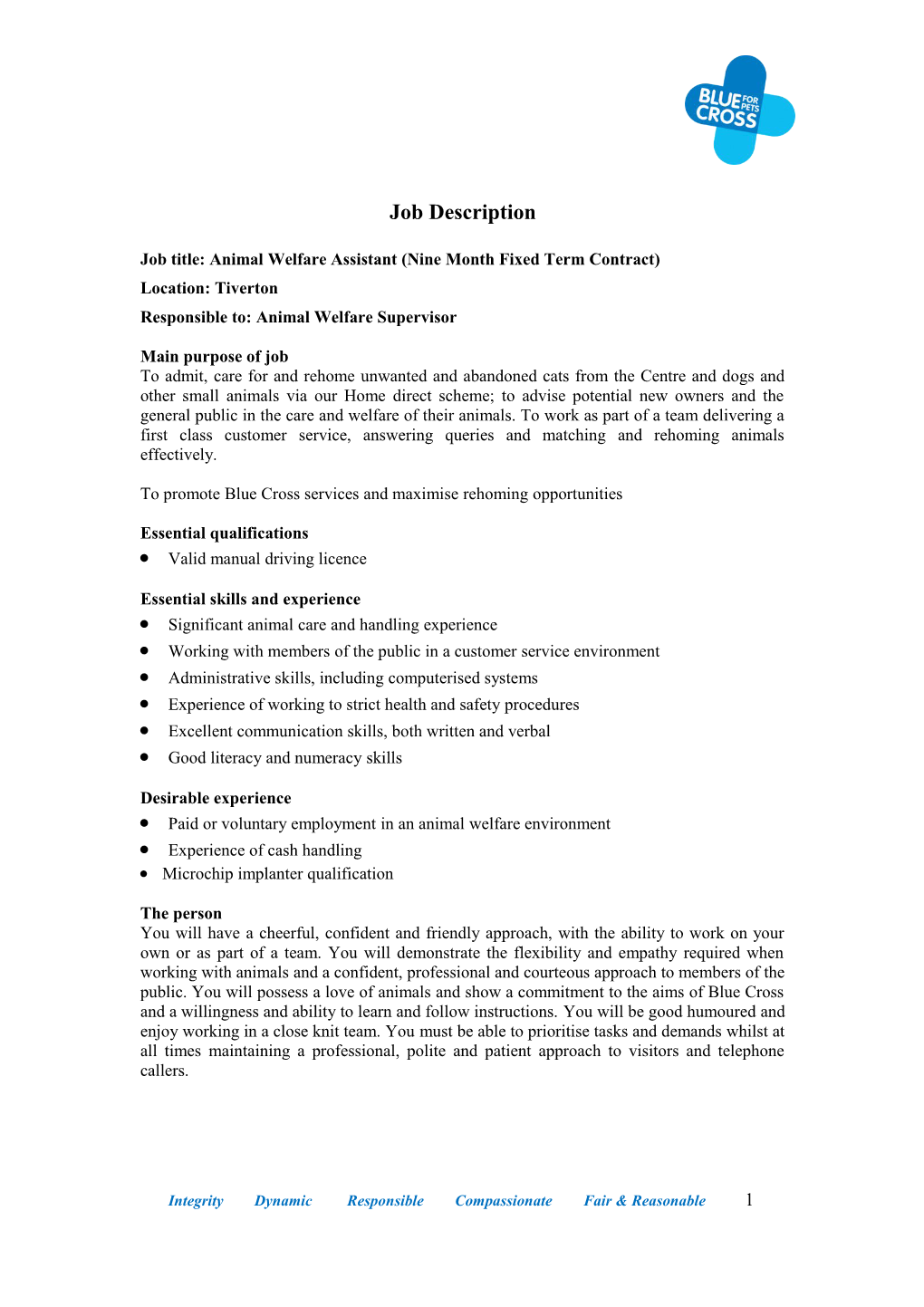 Job Description Template 2013 V1 s1