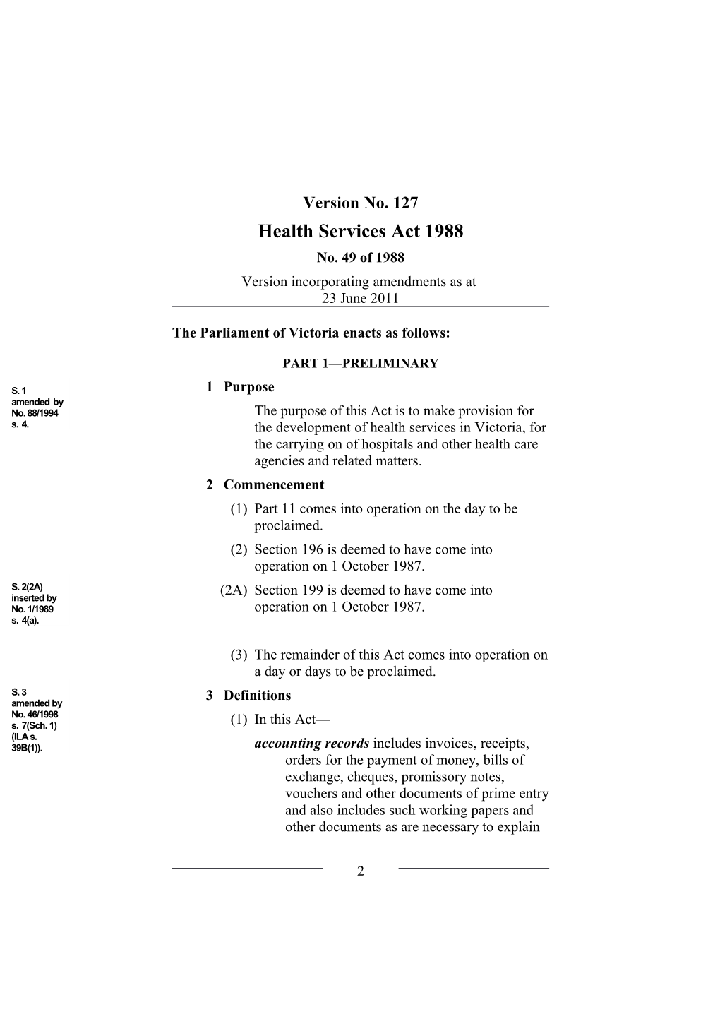 Health Services Act 1988