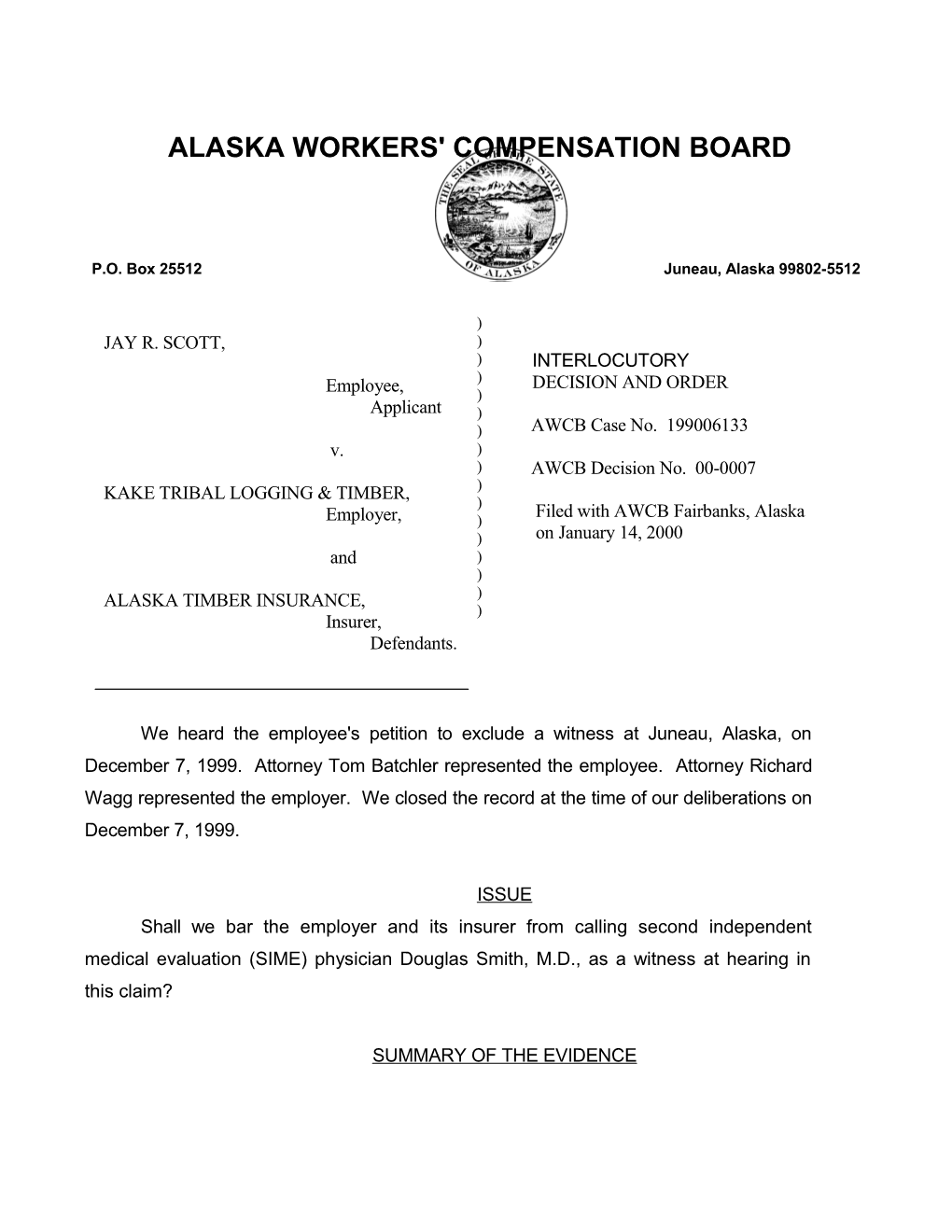 Alaska Workers' Compensation Board s68