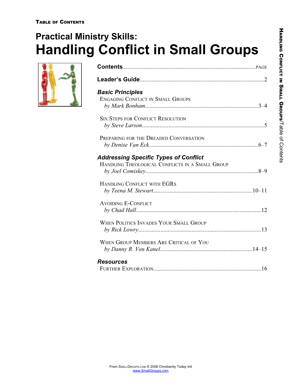 Practical Ministry Skills: Handling Conflict in Small Groups