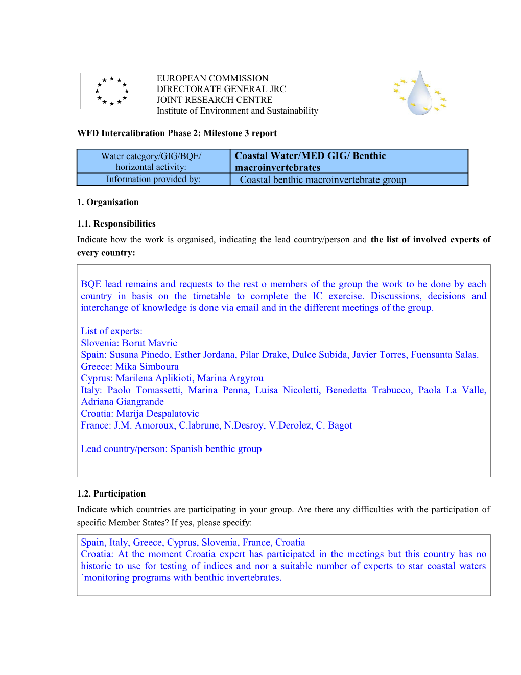 Template for the Milestone Reports s1