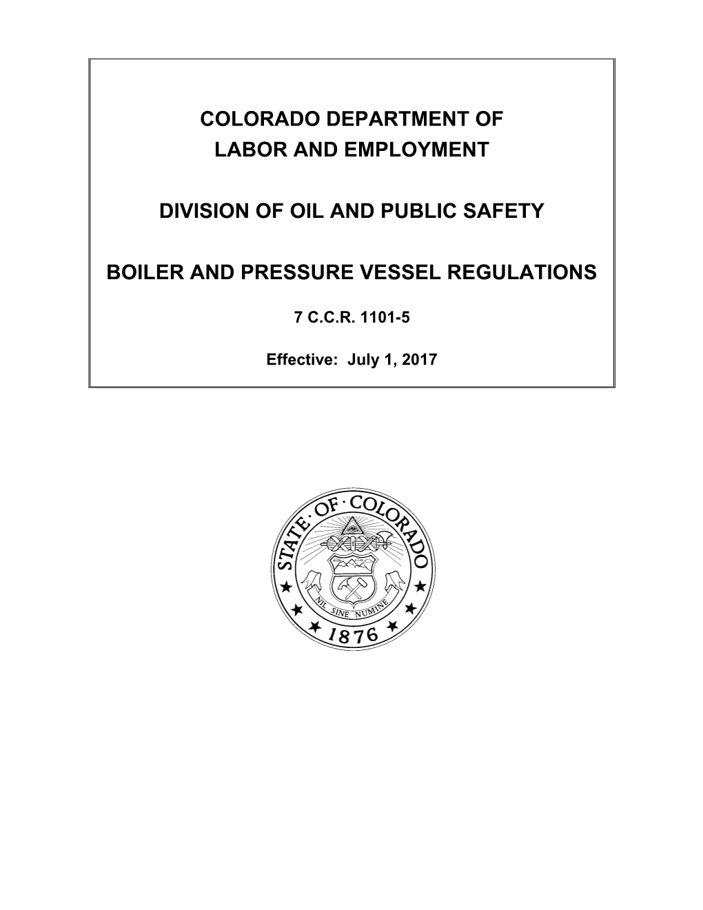 Boiler and Pressure Vessel Regulations