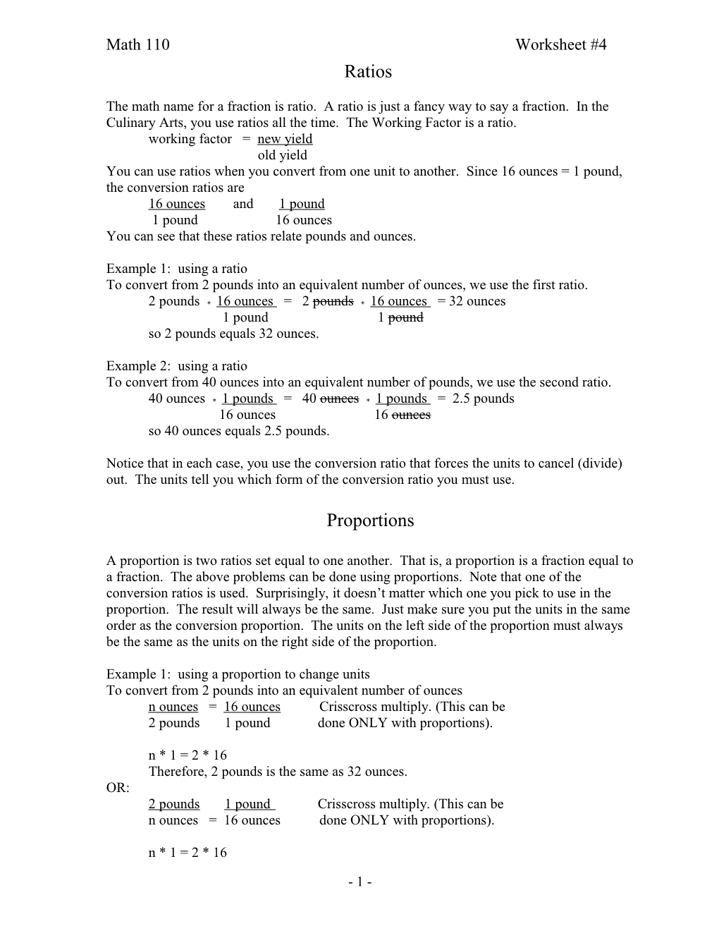 Math 110 Worksheet #4
