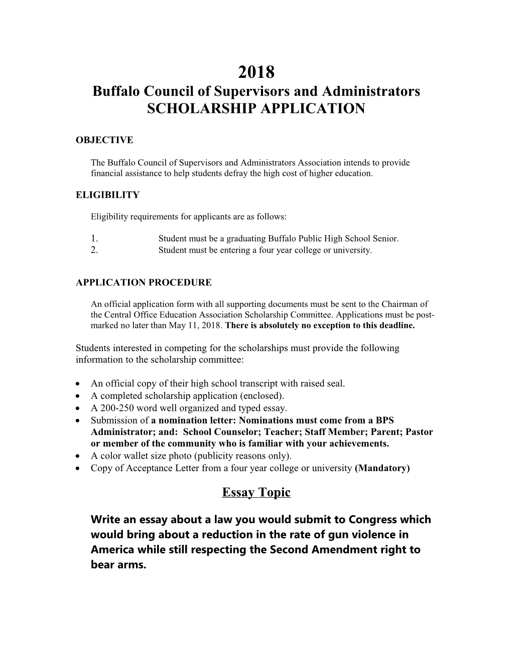 Buffalo Council of Supervisors and Administrators