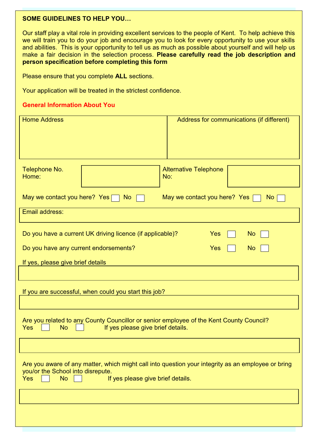 Please Ensure You Complete the Equalities Monitoring Form