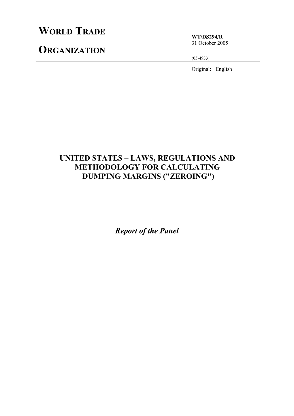 United States Laws, Regulations And