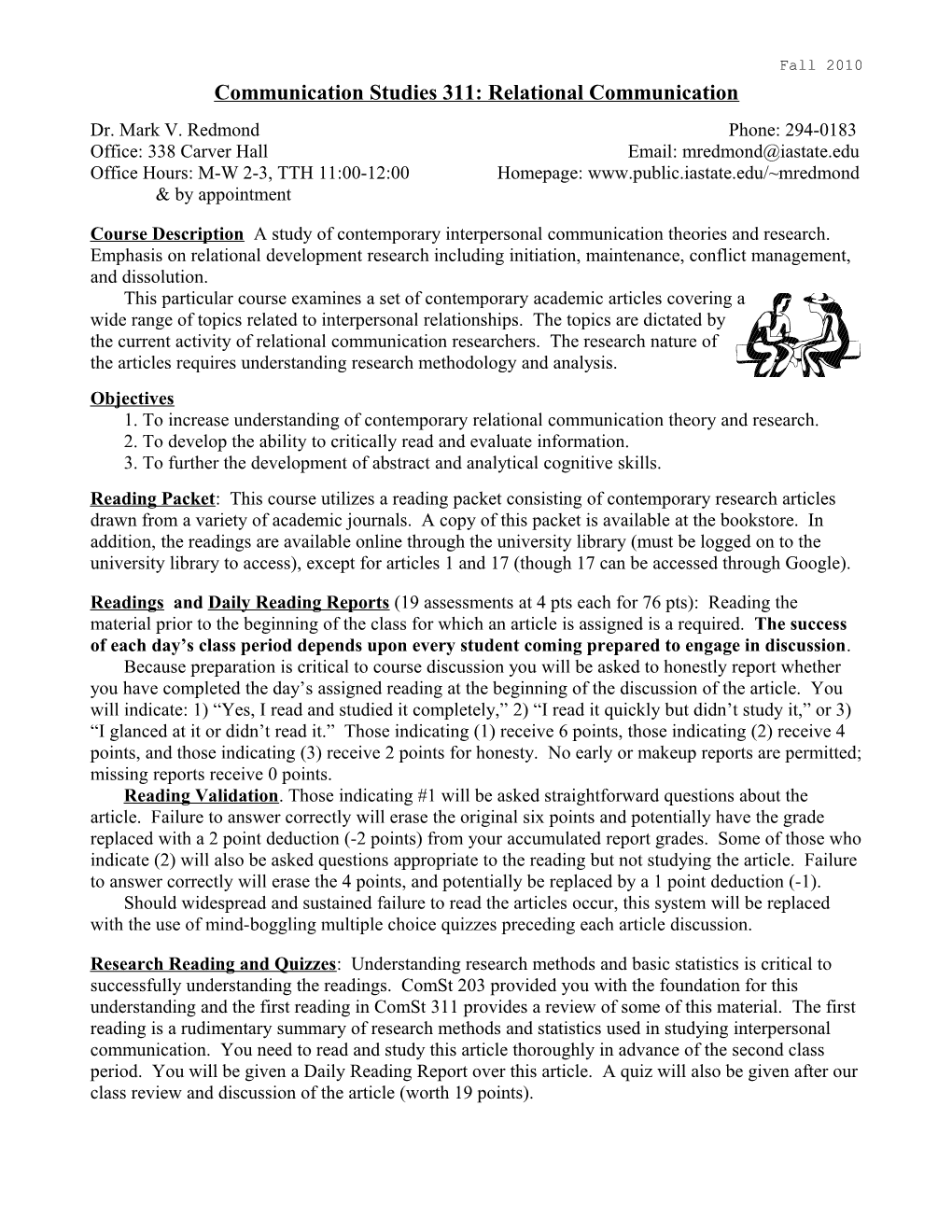 Syllabus for Spcm 311 Summer 1992 s1