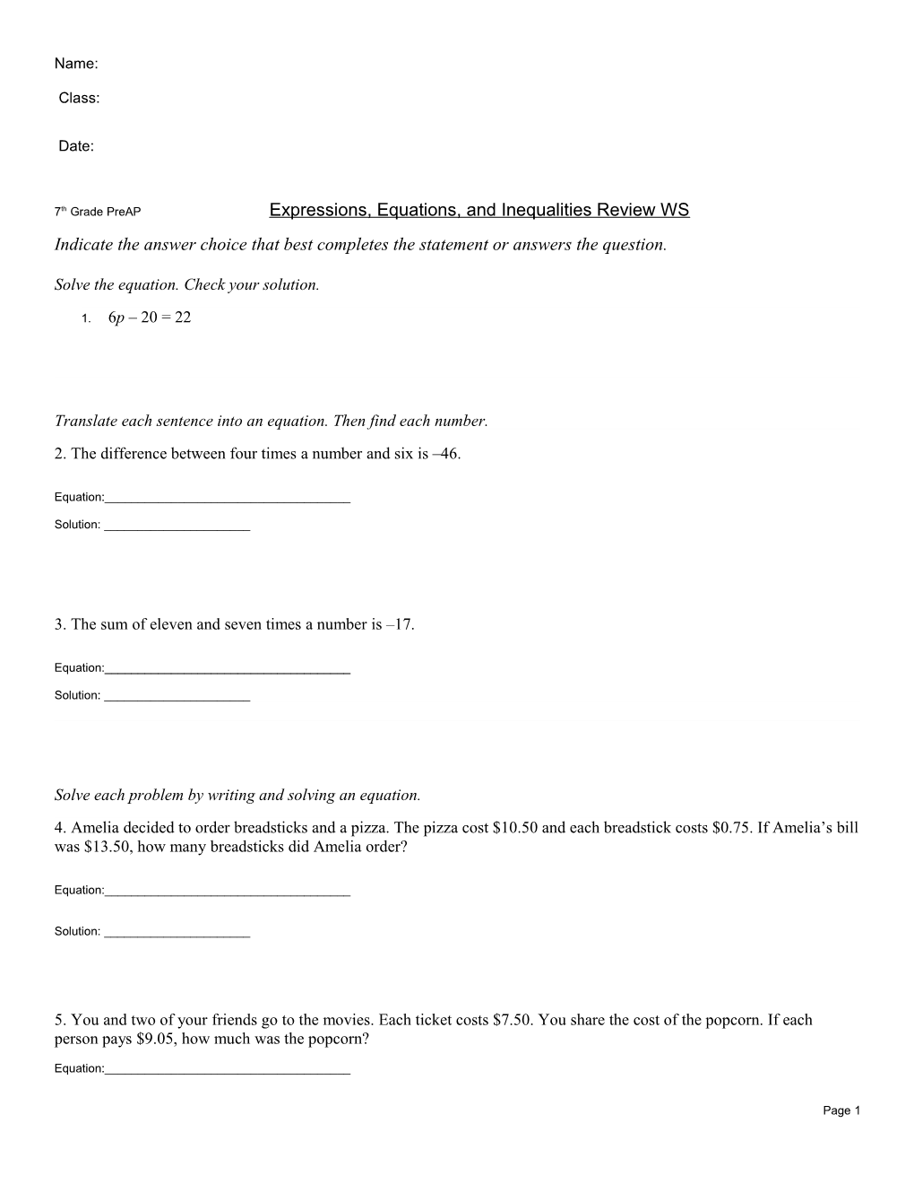 12.16.14 Quiz HW Review Unit