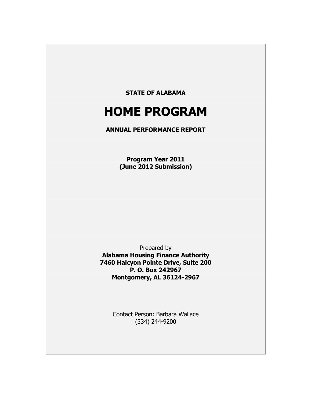 2012 HOME Annual Report