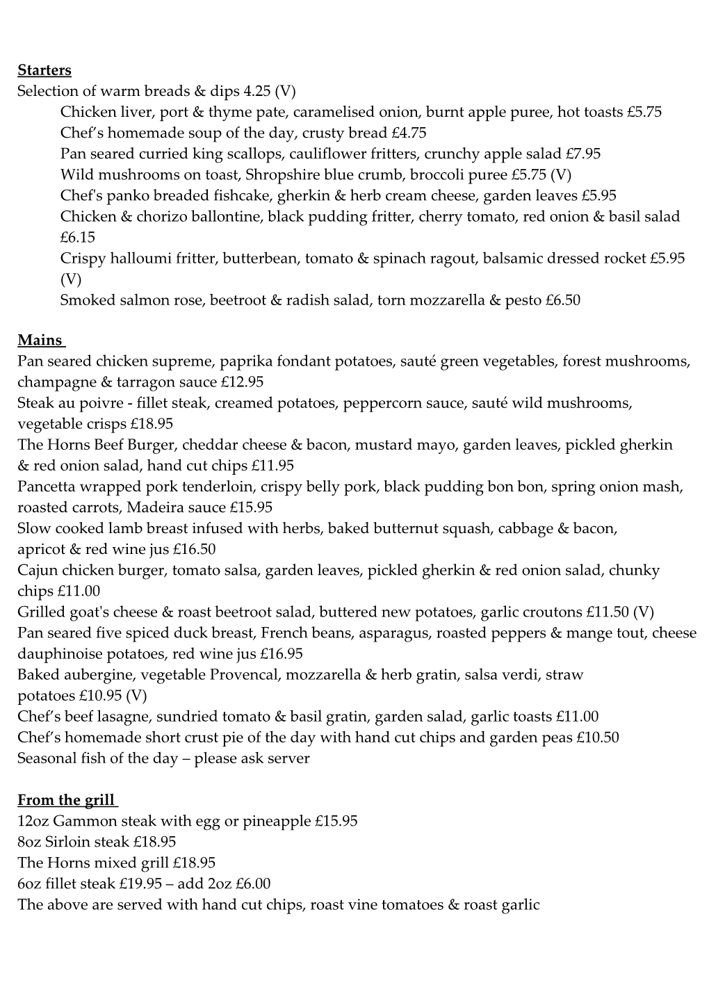 Selection of Warm Breads & Dips 4.25 (V)Chicken Liver, Port & Thyme Pate, Caramelised Onion