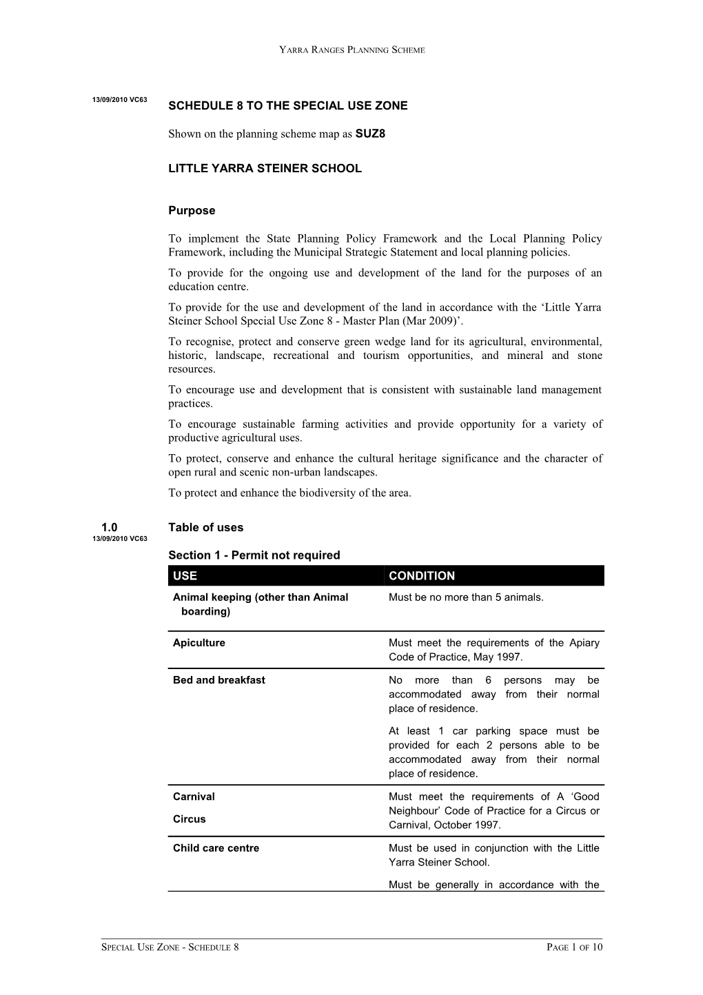 Yarra Ranges Planning Scheme