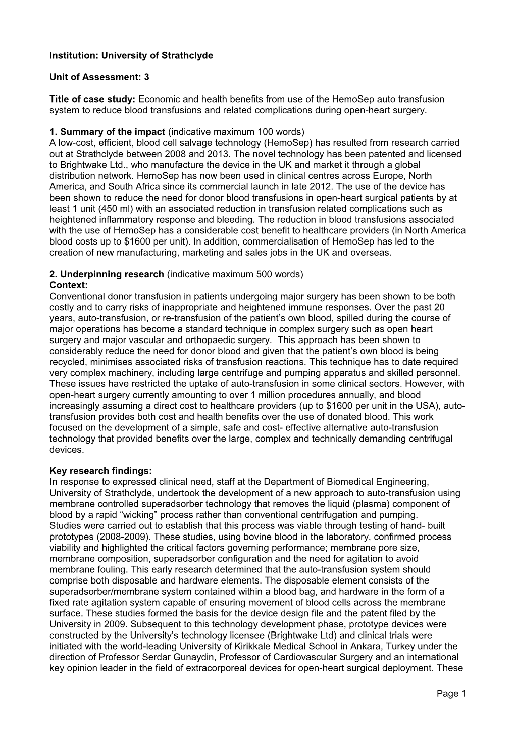 Institution: University of Strathclyde s2