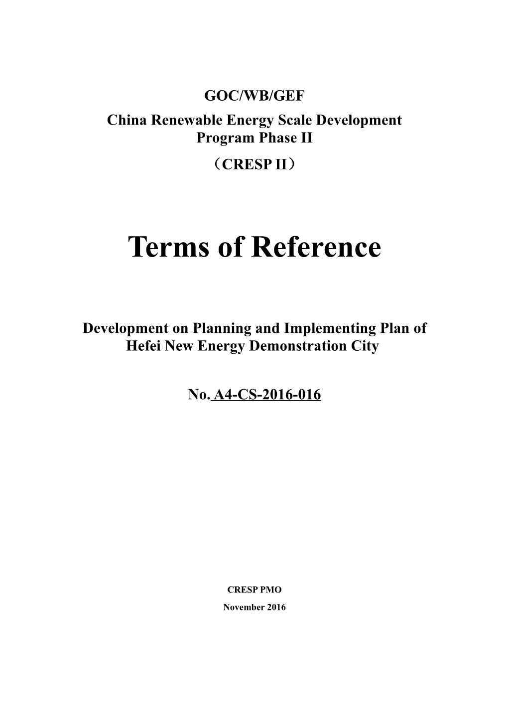 China Renewable Energy Scale Development Program Phase II
