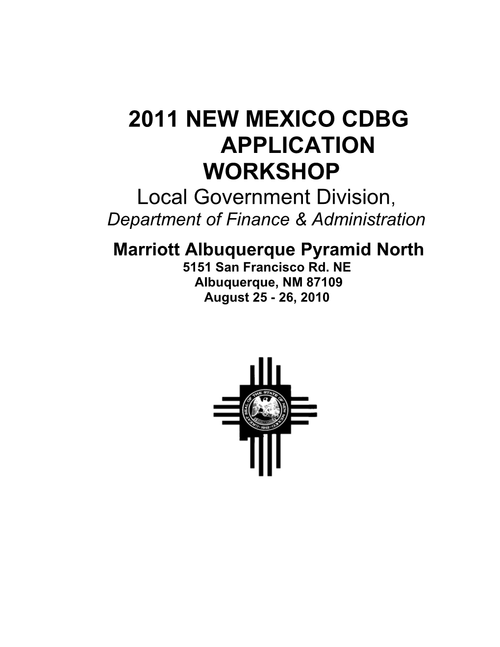 2011 New Mexico Cdbg Application