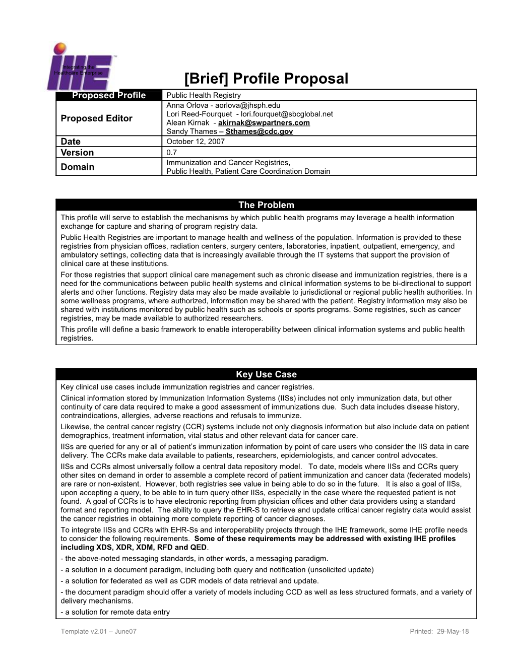 Brief Profile Proposal Page 2
