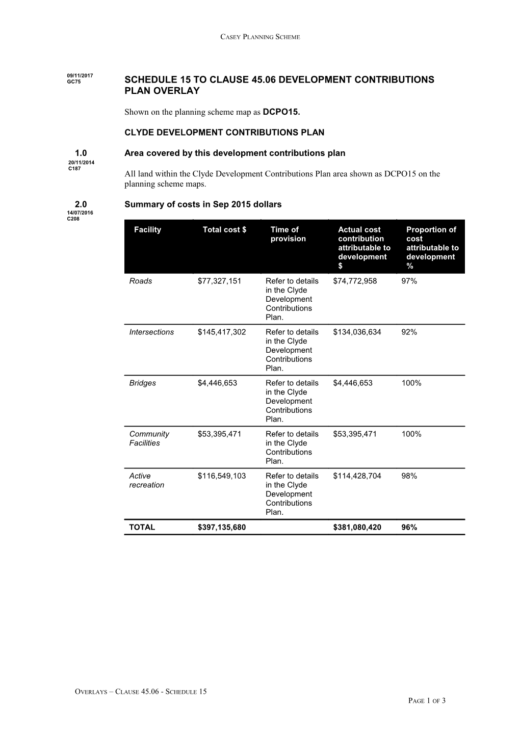 Shown on the Planning Scheme Map Asdcpo15