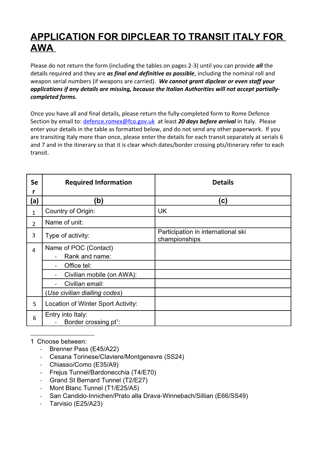 WSA Transit Form Season 2014-15 DRAFT