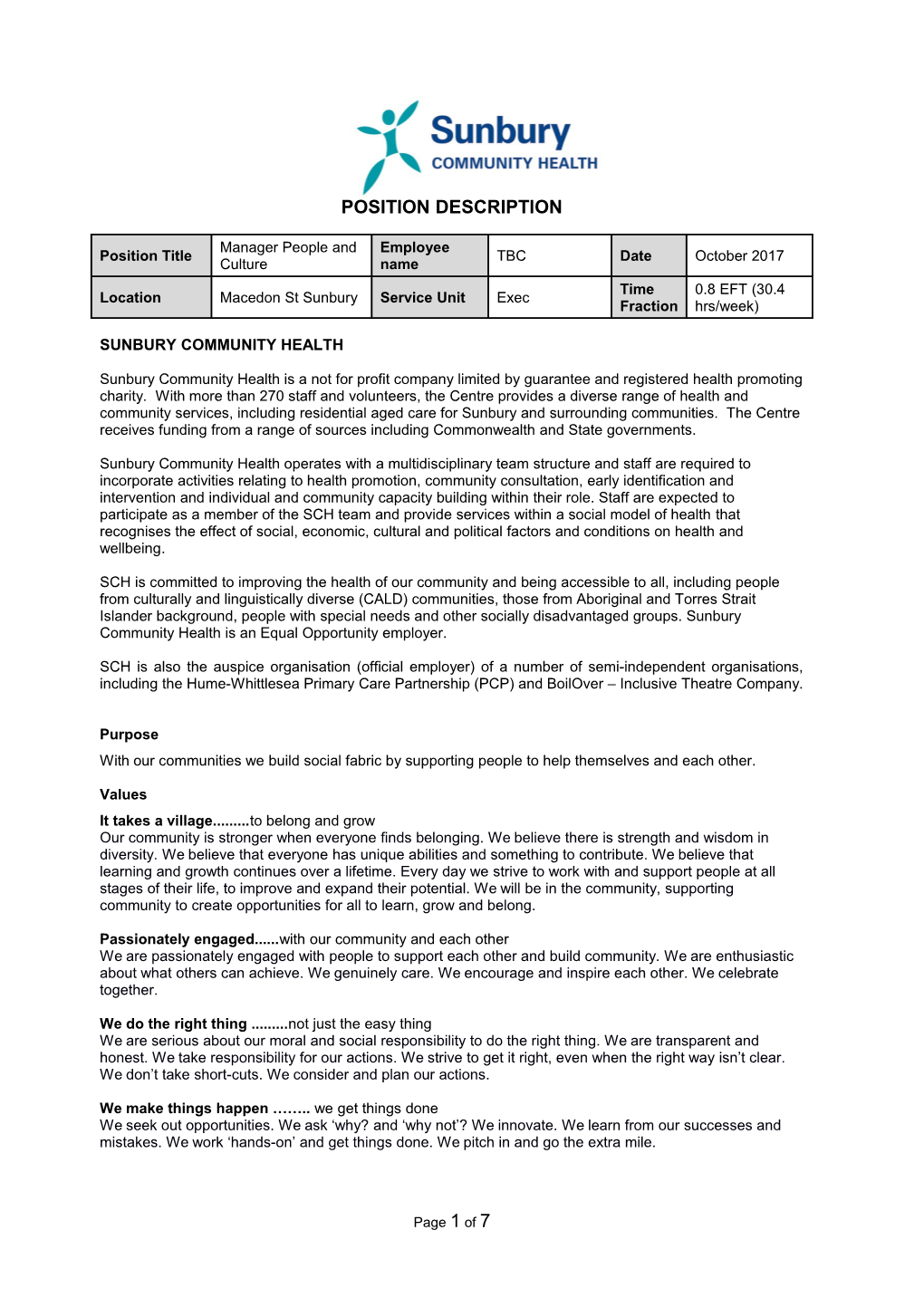 Position Description s76