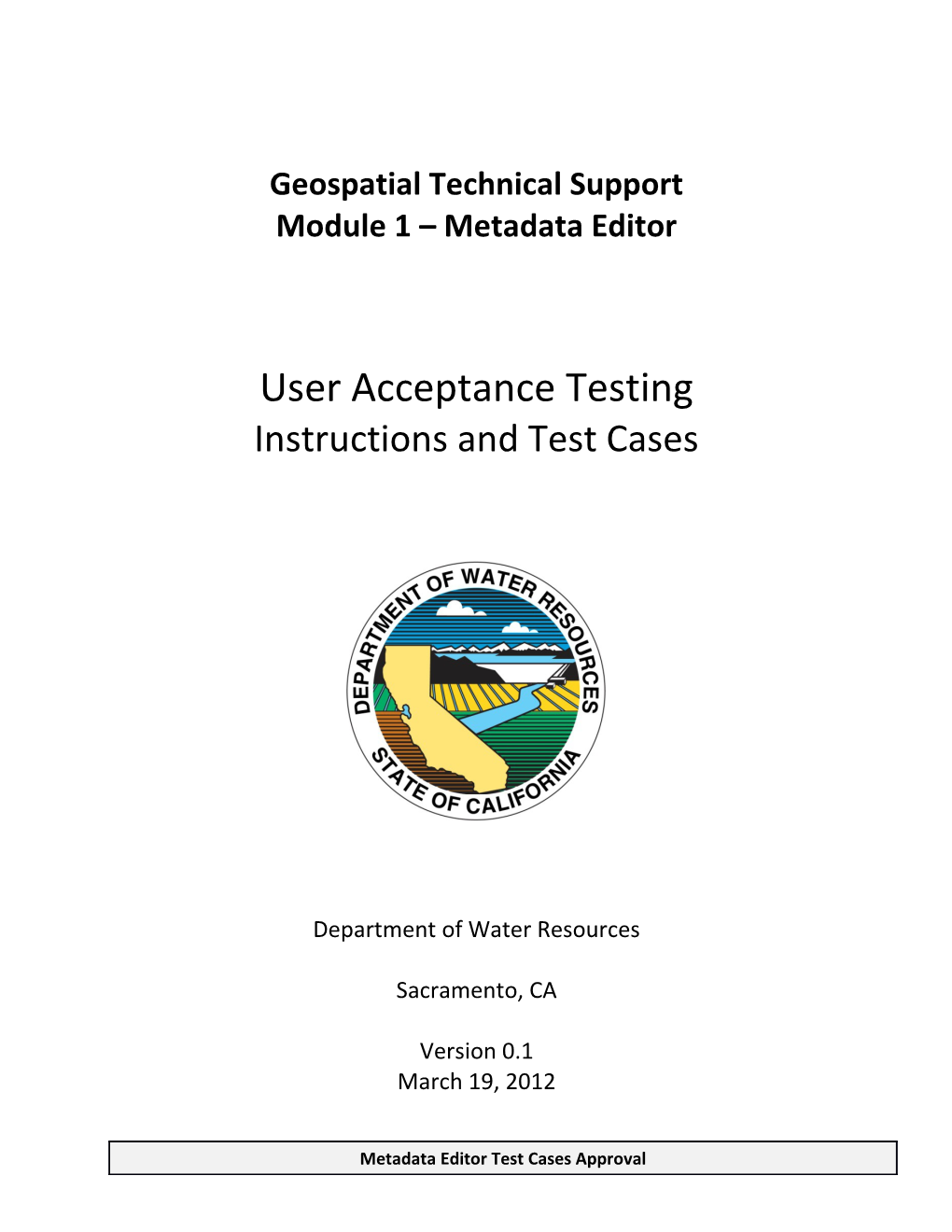 Sample Integration Test Procedure