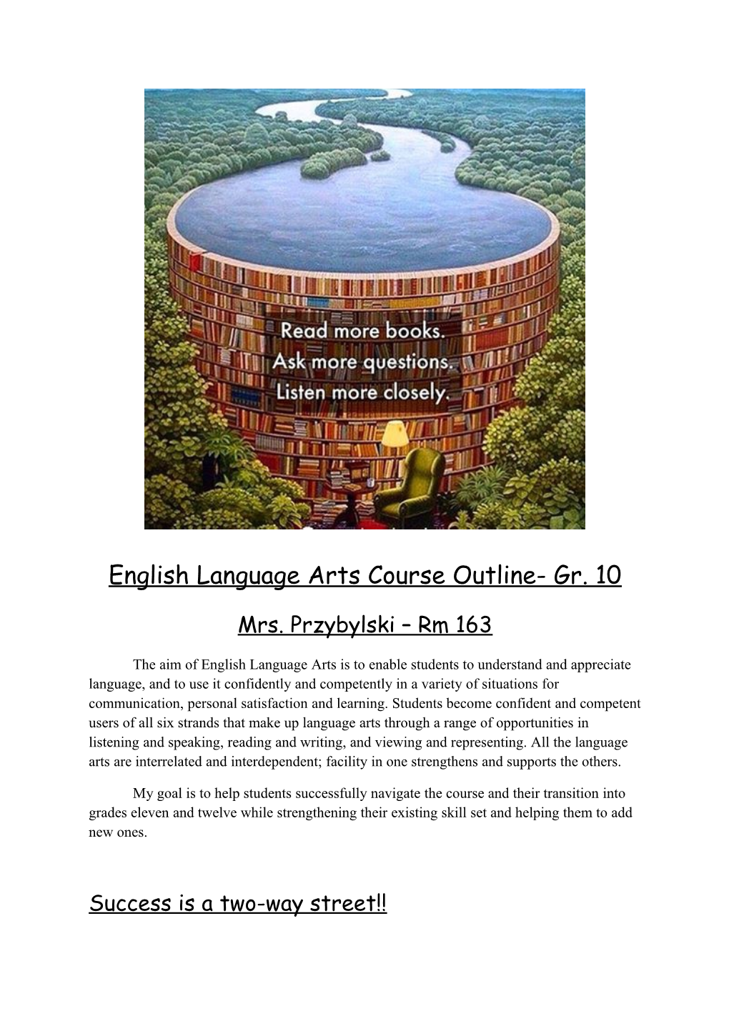 English Language Arts Course Outline- Gr. 10