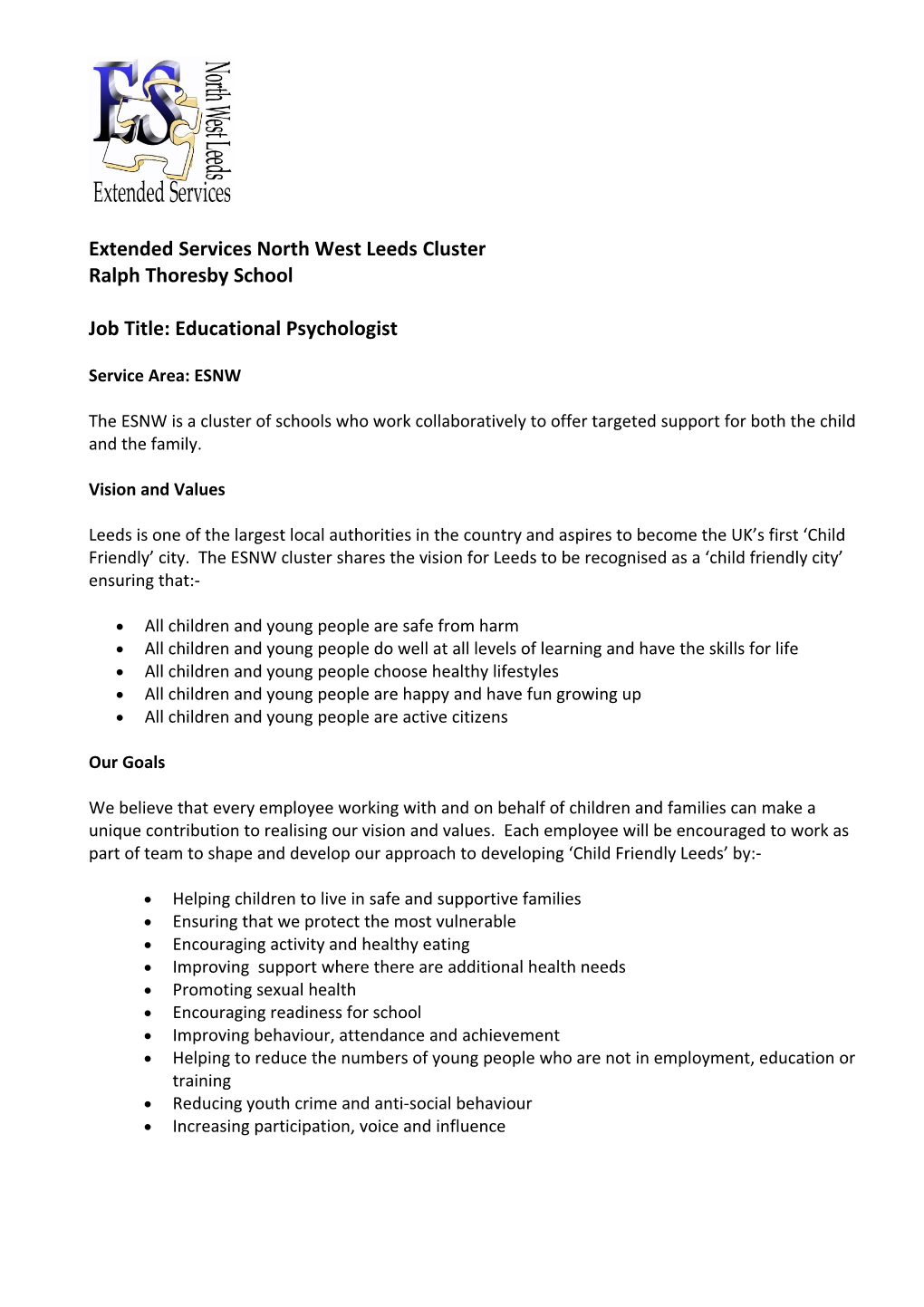 Extended Services North West Leeds Cluster