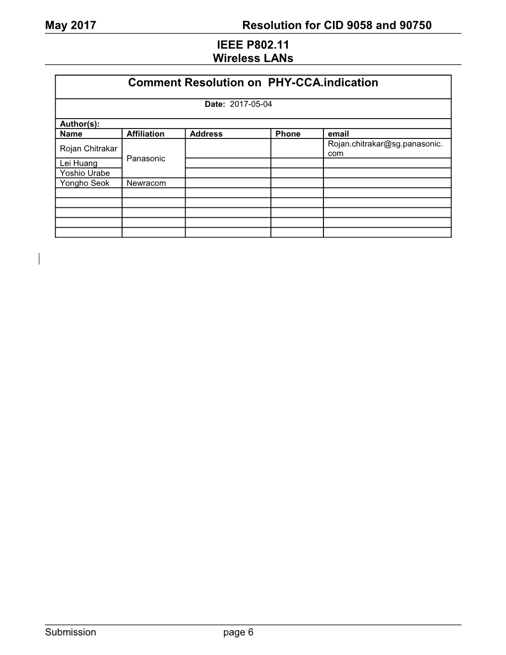 Resolution for CID 9058 and 9075