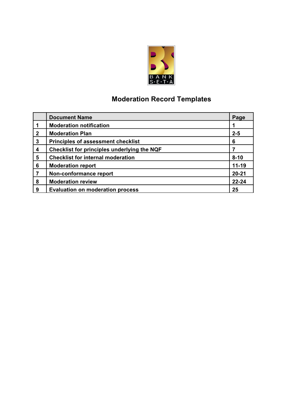 Addendum a Assessment Plan