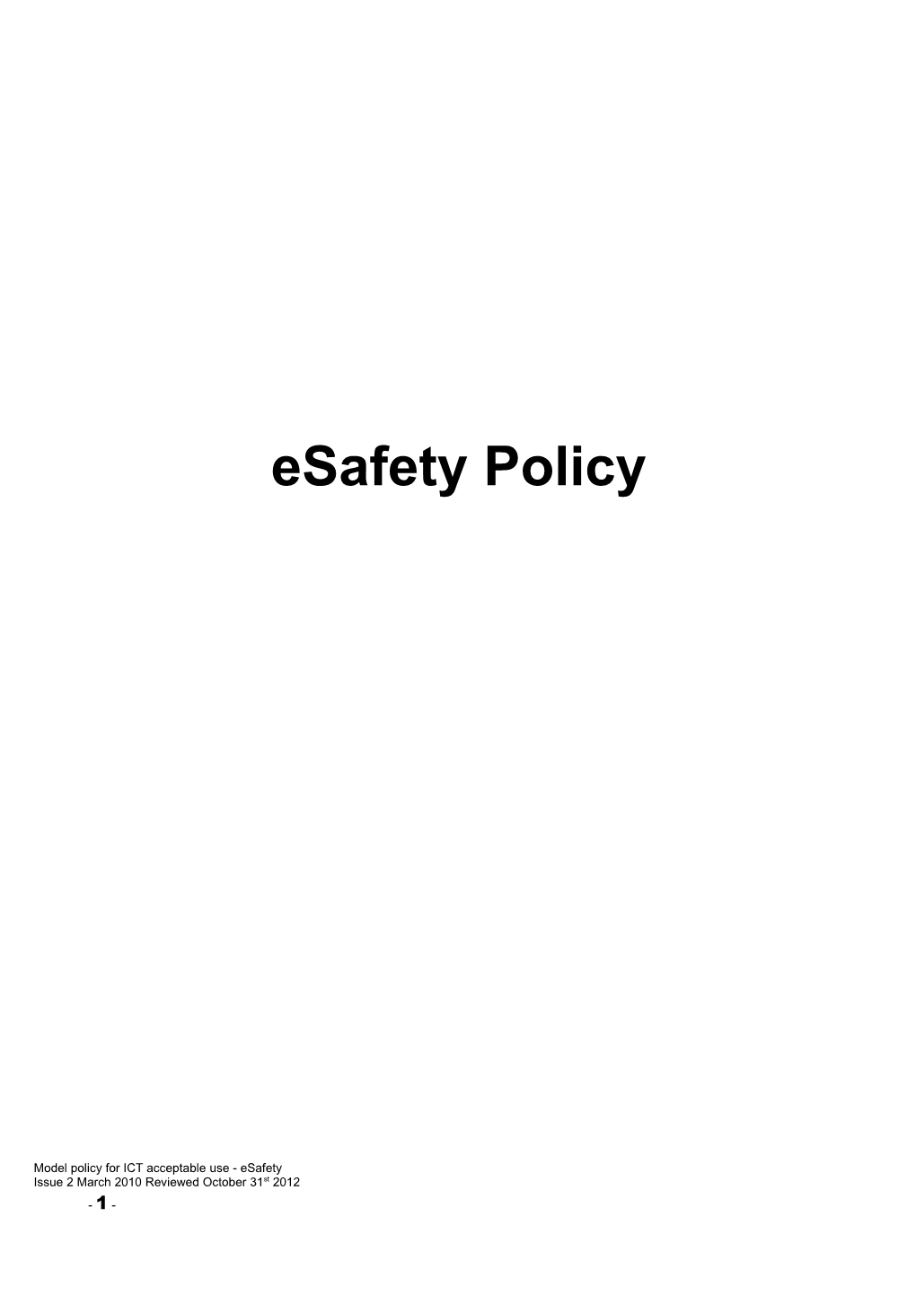 Csf0138b Model Policy for Ict Acceptable Use - Esafety