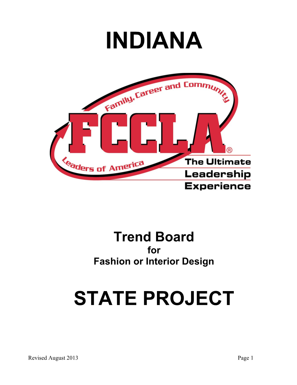 Indiana FCCLA State Project