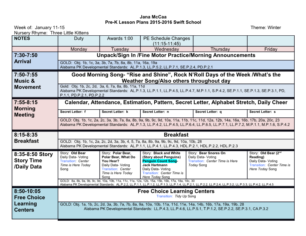 Pre-K Lesson Plans 2015-2016 Swift School s1